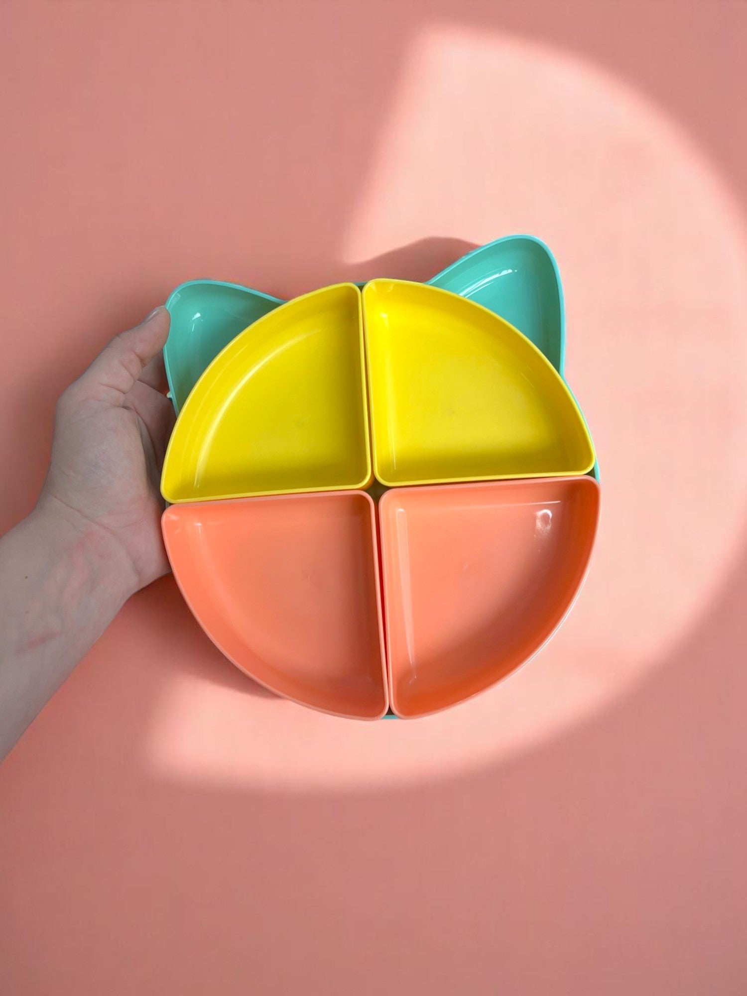 Buddy Mama Tabağı, Bebekler Ve Çocuklar İçin 7 Parça Kedi Tepsili Tabak Seti - Tropik