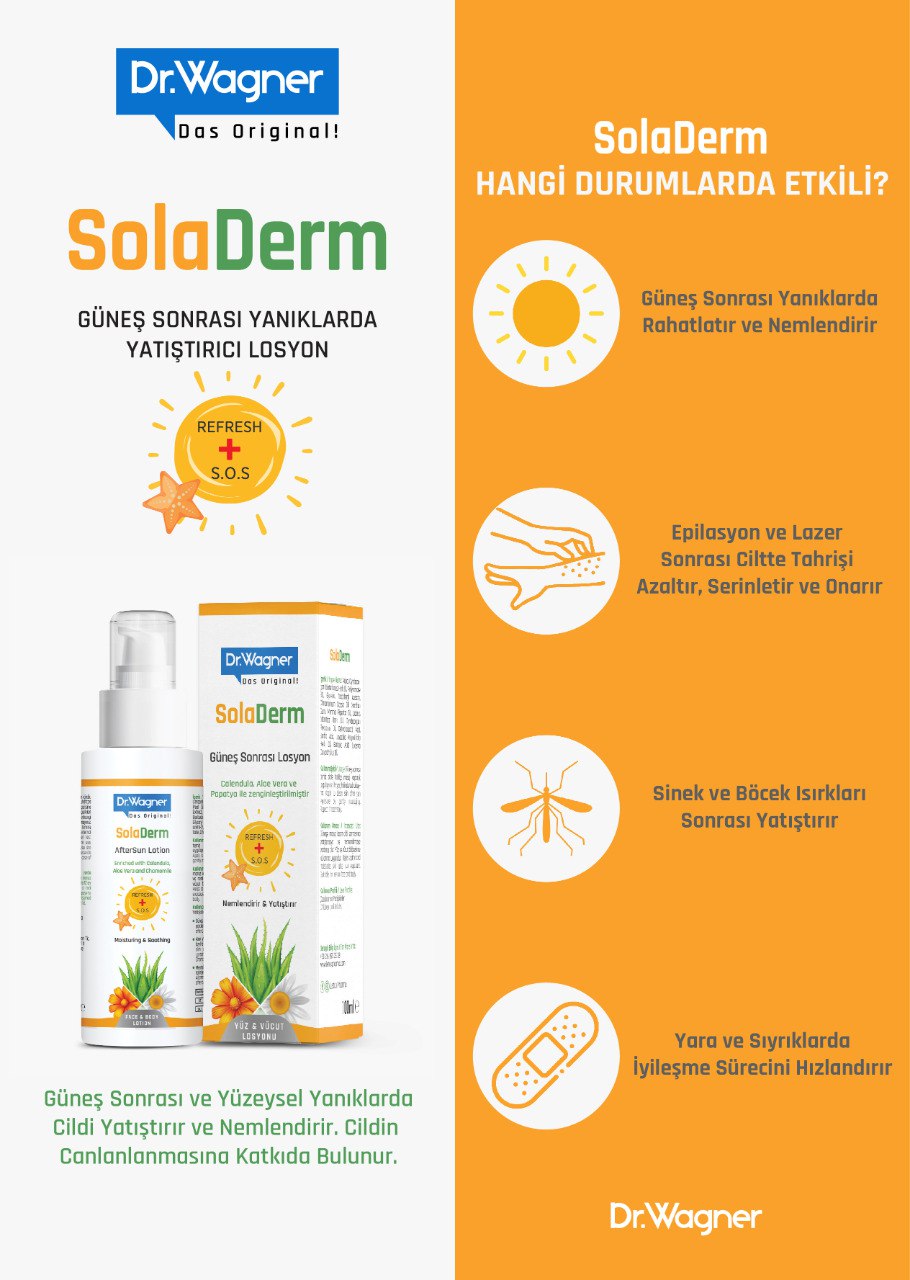 Dr.Wagner SolaDerm Güneş Sonrası Yatıştırıcı Losyon – 100 ml
